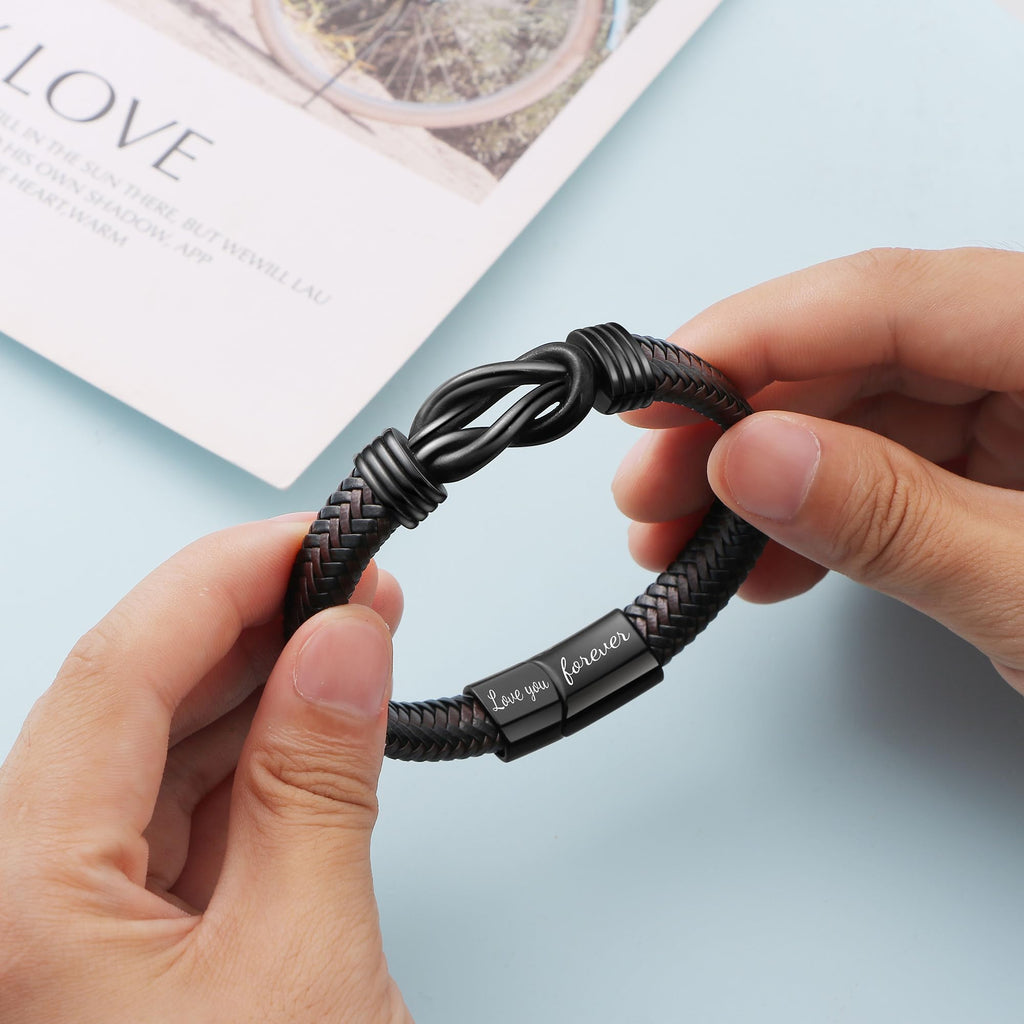 JoycuFF Fathers Day Ideas Gifts for Best Dad Ever from Daughter Knot Bracelet fro Men To My Dad Anniversary Birthday Gift for Father Love you Forever