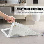 25 Pack Disposable Toilet Mats Absorbent Toilet Floor Protector from Urine U-Shape Toilet Training Rug Waterproof Non-Slip Bathroom Potty Training Mats Toilet Commode Mat for Children Adult (Gray)