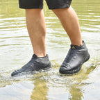 Shiwely Silicone Waterproof Shoe Covers, Upgrade Reusable Overshoes with Zipper, Resistant Rain Boots Non-Slip Washable Protection for Women, Men (XL (Women 11-13, Men 9.5-13), Black)