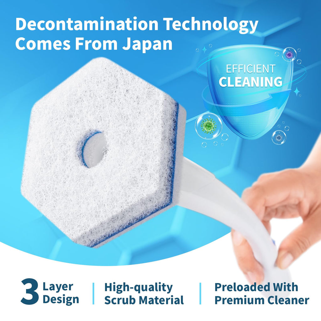 Compatible with Clorox Toilet Wand – Disposable Toilet Brush Head Refills (60 Count), Wand Not Included