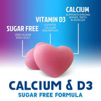 Calcium Supplement Gummies - Sugar Free Calcium Gummy with Vitamin D3 for Best Absorption - Supports Immune Health, Bones & Teeth - Nature's Calcium Chews for Women & Men - Berry Flavor - 120 Gummies