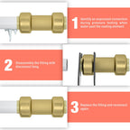 iCrimp Push-Fit Disconnect Tong Tool for Easily Removing Push-to-Connect Fittings(1/2-in, 3/4-in, 1-in), Multi-Sized Removal Tool For Push Fit Fittings
