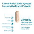 purmeo 4 Pack MagenVital Pylopass H. Pylori Probiotic Supplement - 1 Per Day - Gastritis, Acid Reflux, Heartburn, Stomach Lining Repair - Lactobacillus Reuteri DSM17648 - Made in Germany