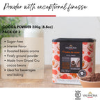 Valrhona Dark French Cocoa Powder. Chef’s Choice Cocoa Powder. Warm, Red Color, Pure, Dark, Intense Flavor. Poudre de Cacao. Great for Desserts and Hot Chocolate. Kosher. 250g (Pack of 2)
