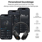 TOZO HT3 Hybrid Noise Cancelling Wireless Headphones, 90H Over Ear Headset