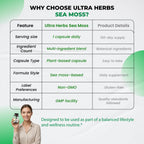 Ultra Herbs Sea Moss Capsules with Black Seed Oil, Ashwagandha, Vitamin D3 & C, 9-in-1 Immune & Overall Wellness Support*, 150 Capsules, Non-GMO, Gluten Free