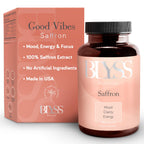 BLYSS Nutrition Saffron Supplements – Saffron Extract Pills for Women – Support Mood, Energy Boost, PMS, Mental Clarity & Metabolism - Non-GMO, Gluten Free, 60 Vegan Capsules