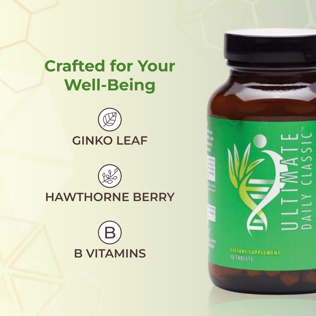 Youngevity Ultimate Daily Classic – Multivitamin with Essential Vitamins, Minerals, Amino Acids, and Antioxidant-Rich Botanicals – Supports Cardiovascular, Brain, Bone, and Bone Health – 90 Tablets