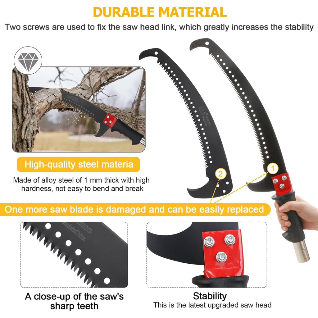 30 Feet Tree Pole Pruner Manual Branches Trimmer Tree Branch Garden Tools Loppers Hand Pole Saws Extendable Height