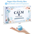 TranquilBliss Bath Bombs Set 50 PCS with 10 Rich Scents, Bath Bombs for Women, Natural Bubble Bombs with Shea Butter & Safe Oil, Ideal for Christmas, Birthday, Valentine's Day Mother's Day Present