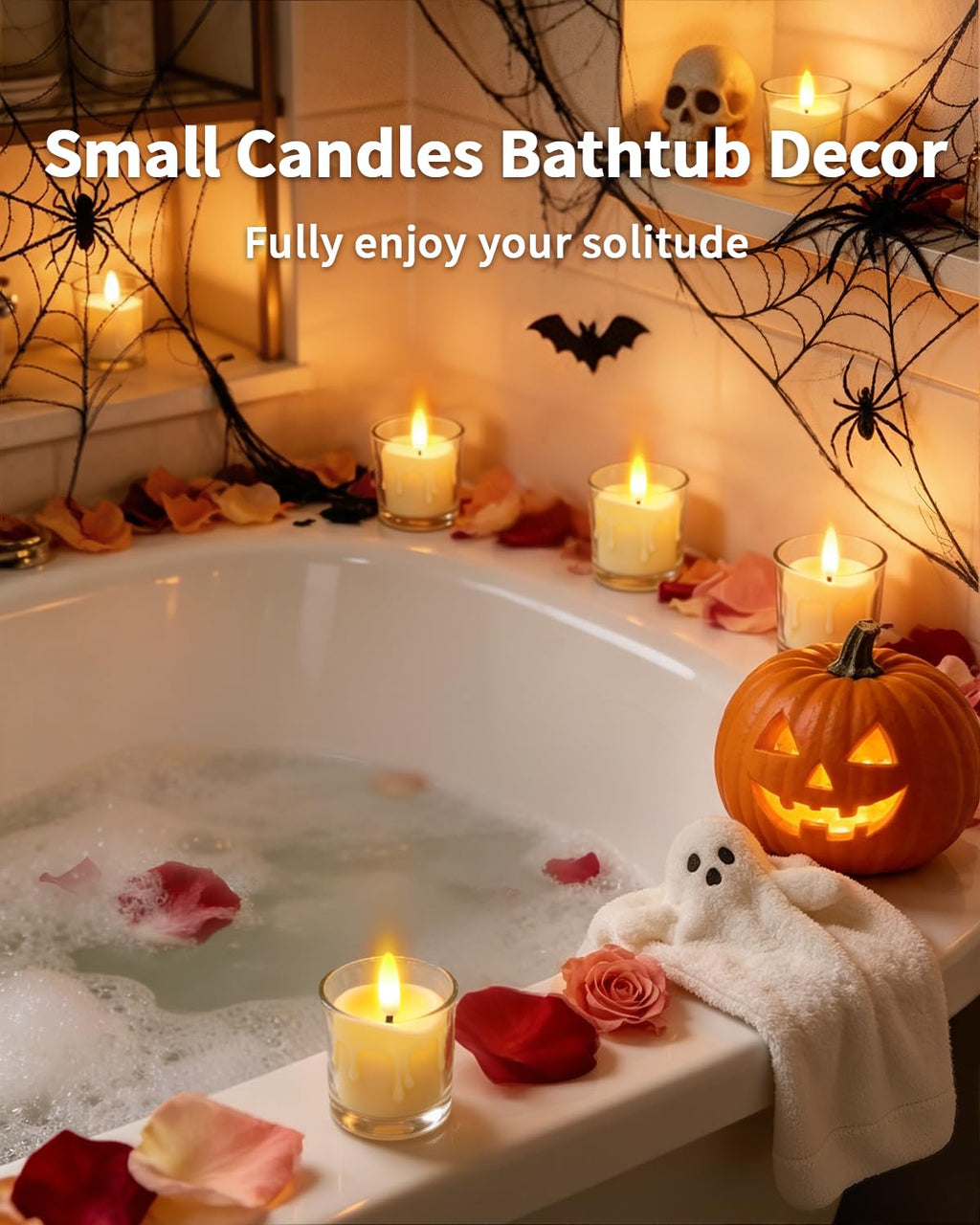 CAQUIRU 6 Pack Small Rechargeable Flameless Candles with Remote Timer