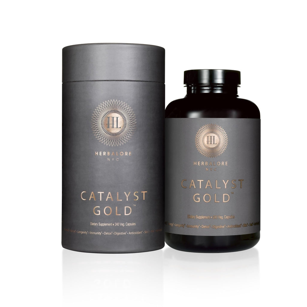 Herbalore - Natural Catalyst Gold Superfood Supplement | for Immunity, Digestion, Hair, Skin, and Nails (240 Capsules)
