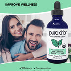PURA D'OR Organic Spearmint Essential Oil (4oz with Glass Dropper) USDA Certified 100% Pure & Natural Therapeutic Grade Diffuser for Aromatherapy, Focus, Concentration, Mood Uplift