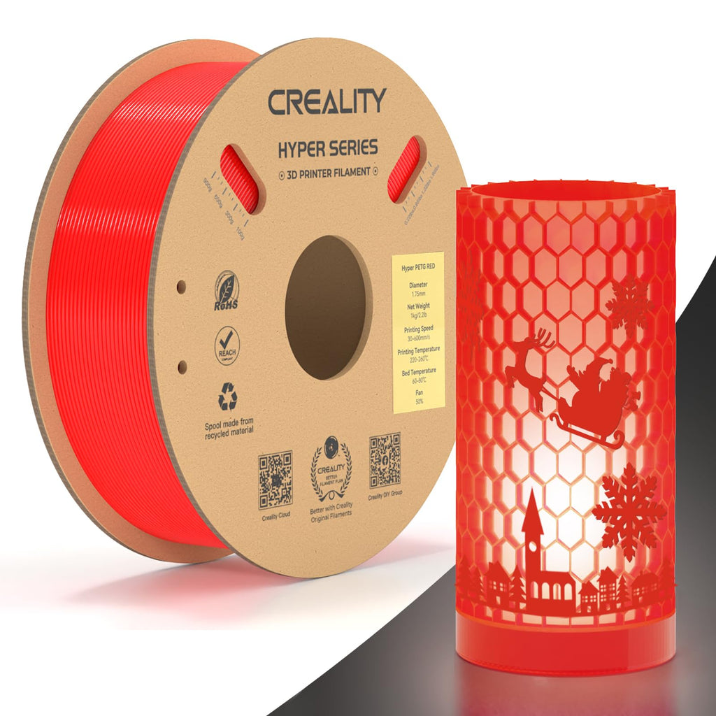 Official Creality Hyper PETG Filament 1.75mm, High Speed 600mm/s 3D Printer Filament PETG, 1kg(2.2lbs)/Spool, Dimensional Accuracy ± 0.05 mm