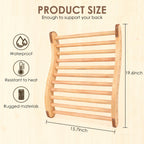 Sauna Backrest Wooden Sauna Accessories （Assembly Required） Non-slip Comfort Sauna Backrest Ergonomic S-shaped Sauna Backrest Relaxes the Back Pine Sauna Backrest Suitable for Sauna Environment