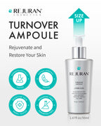 REJURAN® Turnover Ampoule, c-PDRN® [Larger Size] - Original Salmon DNA PDRN Face Serum for Rejuvenation, Firming, Hydration & Youthful Glow, Smooths Skin Texture. Korean Skincare (1.69 fl oz)