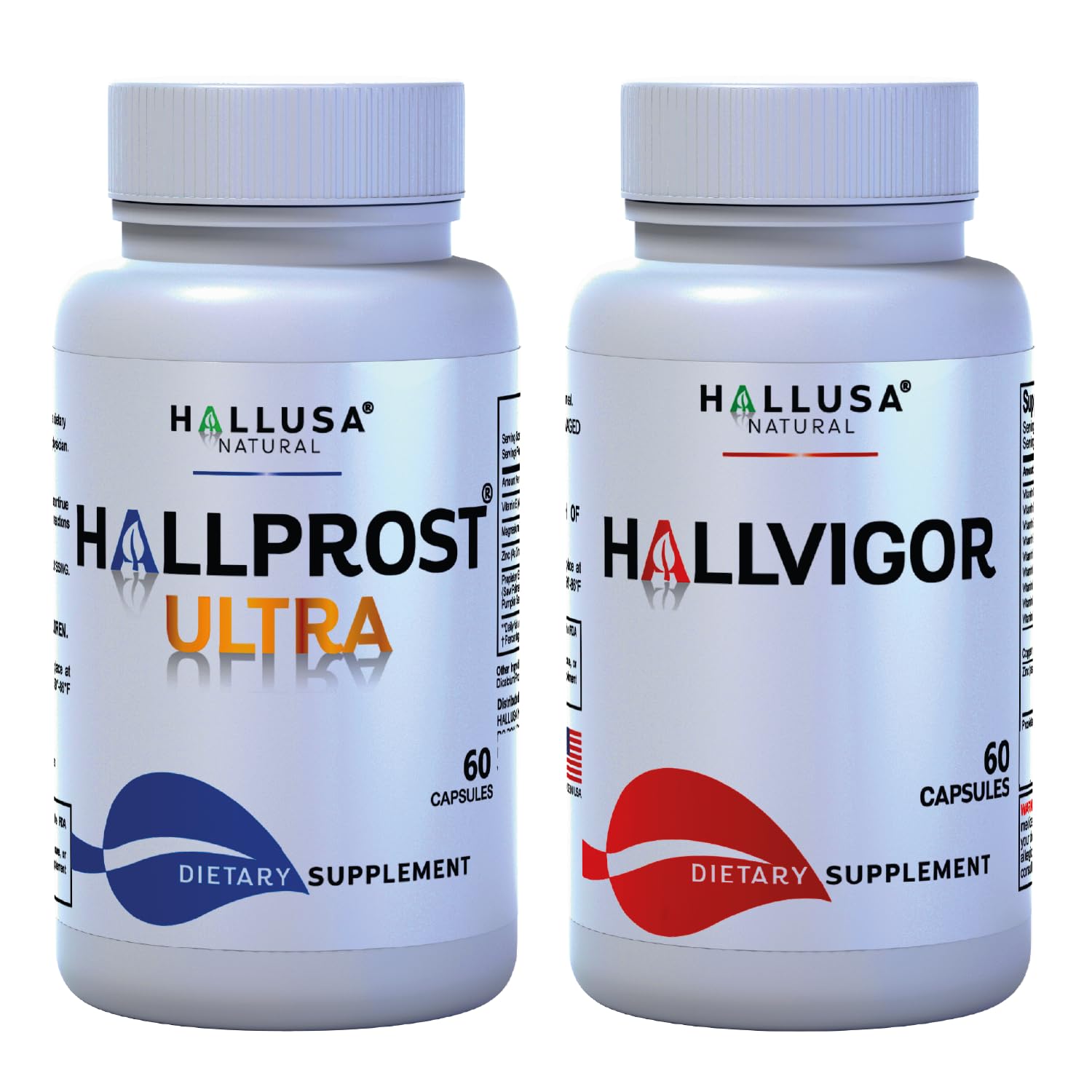 Hallusa Natural Hallprost Ultra + Bonus Hallvigor, 120 Capsules | Prostate Health Supplements | Saw Palmetto, Lycopene, Pygeum, Pumpkin Seed, Zinc, Vitamin E, Magnesium, Korean Ginseng, Damiana
