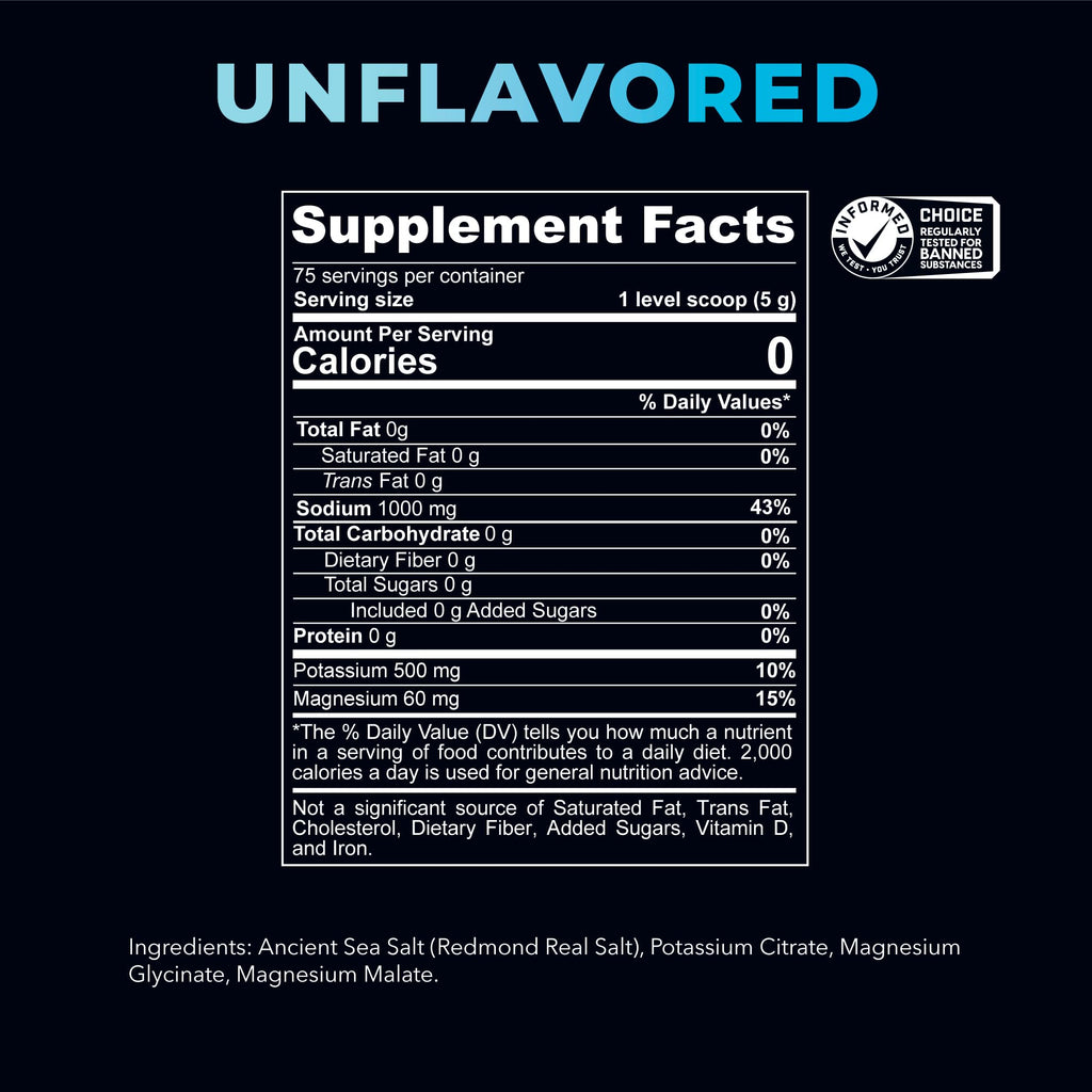 REDMOND Re-Lyte Hydration Electrolyte Powder Mix (Unflavored)