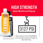 J-B Weld 8271 KwikWeld Professional Size Steel Reinforced Epoxy Twin Pack - 10 oz.