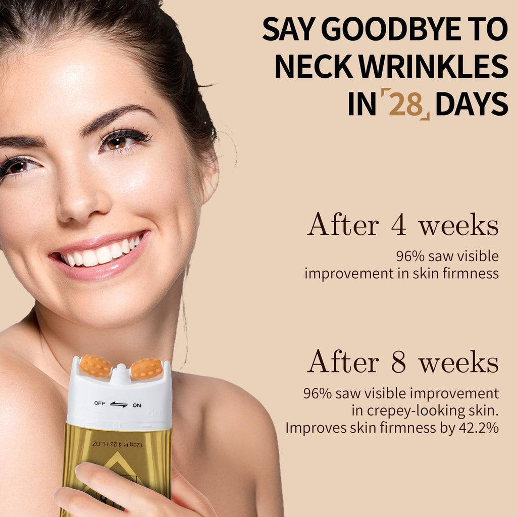 Ycz AH-8 Neck Firming Cream with Roller for Crepey Skin Body Care Comfort, Moisturizing, Anti-Aging Neck Cream with Peptide, Collagen, Smooths Wrinkles & Fine Lines Skin Care Skin Repair(Pack of 2)