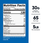 Nutricost Grass-Fed Whey Protein Isolate (Unflavored) 5LBS - rBGH Free, Non-GMO & Gluten Free