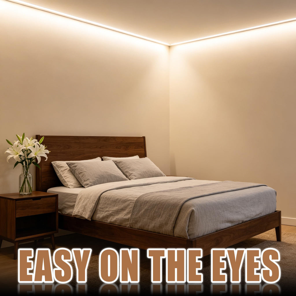 RadiantFlux 4000K 16.4Ft Led Strip Lights, Natural Light Strips Lights Indoor Use, Dimmable,Flexible, Super Bright LED Tape Lights for Living Room, Kitchen