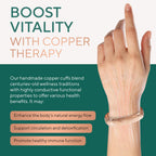 TheraCopper Pure Copper Bracelets for Women & Men, Cuff (Hammered)