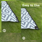 Bakulyor 16 Sets Outdoor RV Rug Stakes, 6 Inch Black Patio Mat Stakes, 6 Gauge Heavy Duty Galvanized Camp Carpet Stakes for Fixing Outside Rug, Tarps, and Camping Mat, Pop Up Camper Accessories - 6"