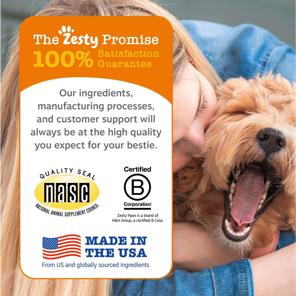 Zesty Paws Salmon Oil for Dogs & Cats - Omega 3 for Dogs 8.5oz