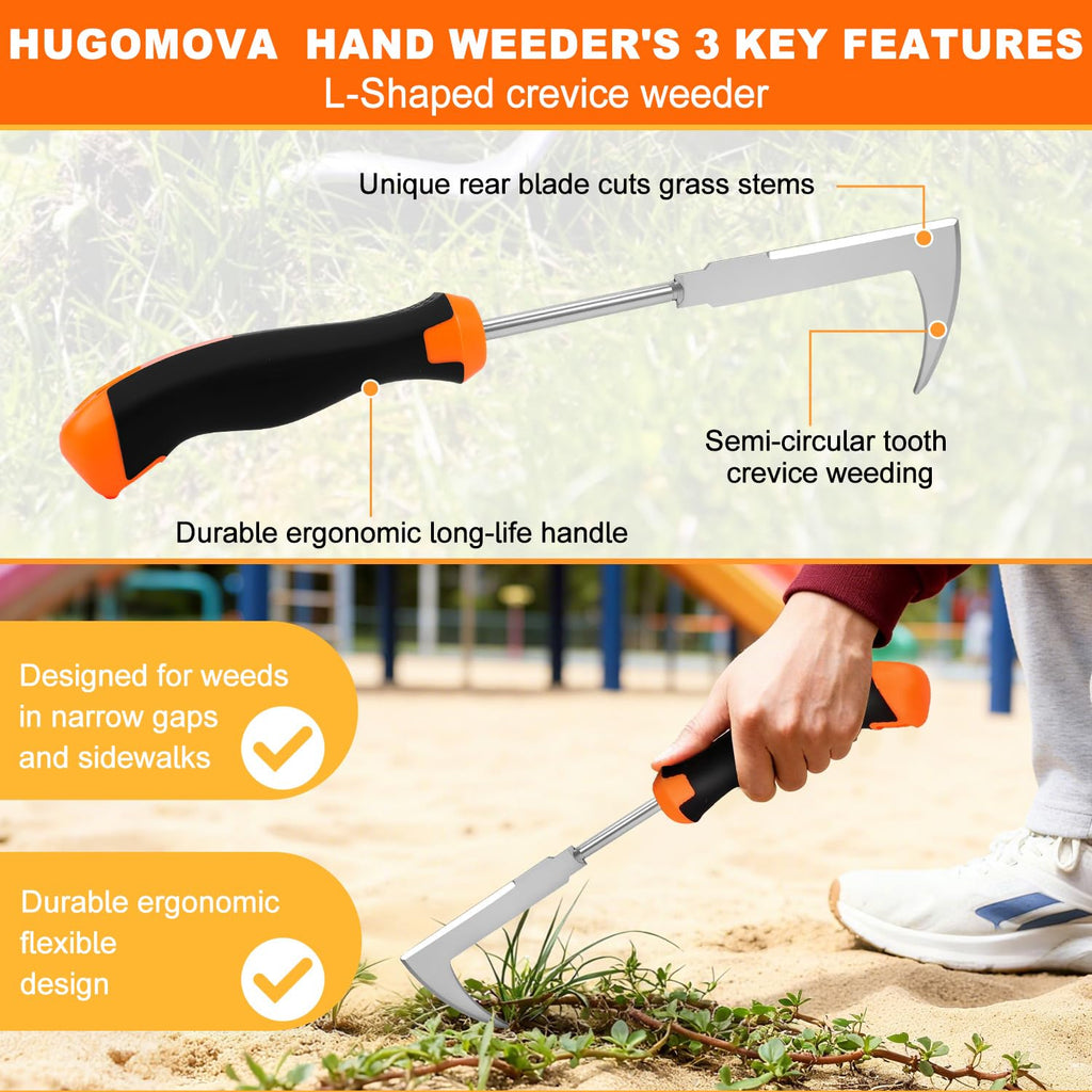 2026 Weed Puller Tool, 4 Pack New Garden Stainless Steel Weeder Tool Hand Weeder Tool,Multi-Purpose Weed Remover Tool Weeding Tools for Gardening