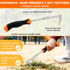 2026 Weed Puller Tool, 4 Pack New Garden Stainless Steel Weeder Tool Hand Weeder Tool,Multi-Purpose Weed Remover Tool Weeding Tools for Gardening
