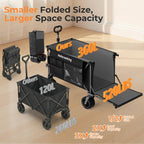 Holacamking 58" L Extender Collapsible Wagon, Extra Long with Tailgate