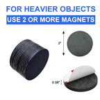 Towjug Self-Adhesive Magnets 30pcs (2" x 0.08") - 50MM Sticky Magnetic Dots for Classroom Projects, Fridge Organization & Crafting Fun
