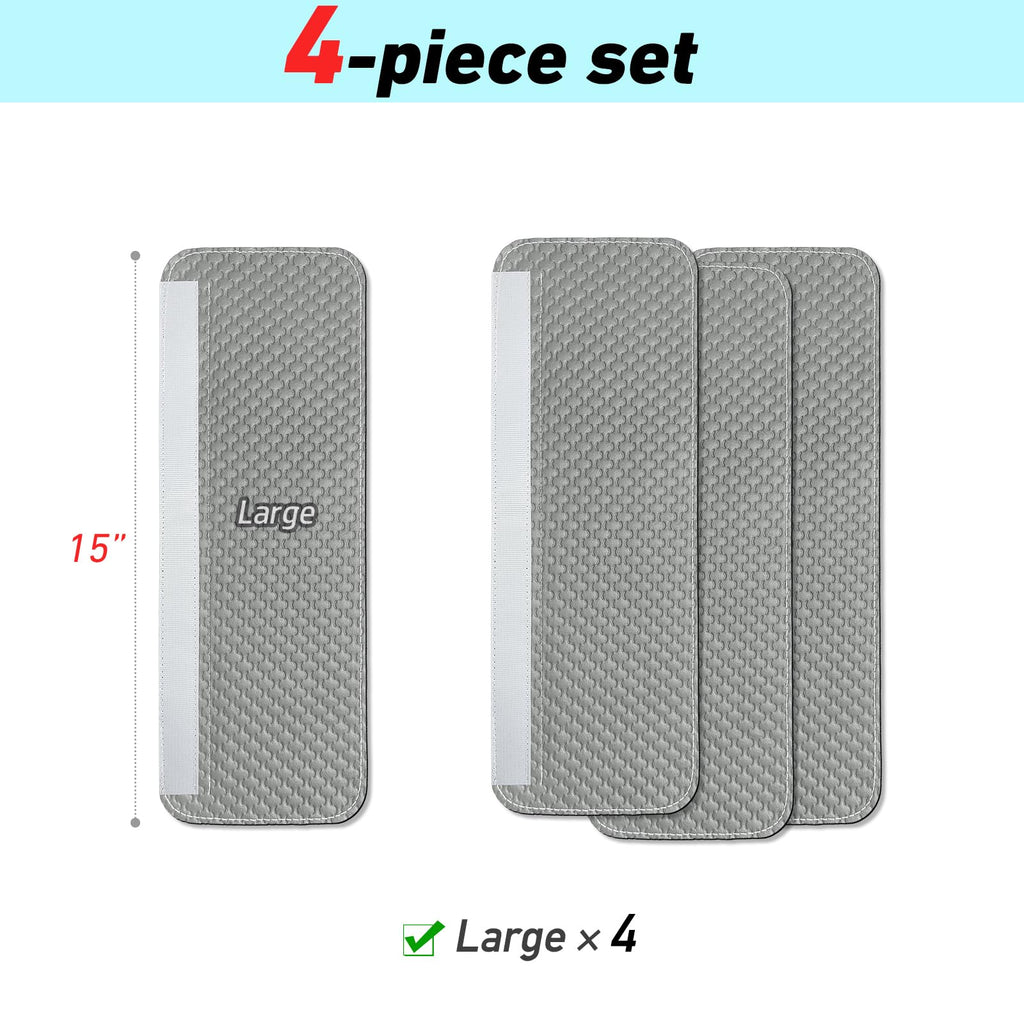 Refrigerator Door Handle Covers, Set of 4, Performance Appliance Handle Covers, Non-Slip Fridge Door Handle Covers, Keep Your Kitchen Clean, Microwave Oven Dishwasher door Handle Protectors(Gray)