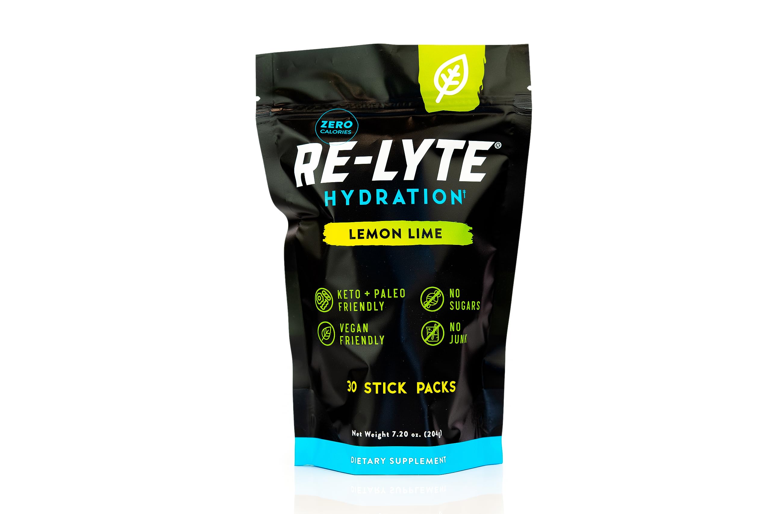 REDMOND Re-Lyte Electrolyte Drink Powder Mix (Lemon Lime), 30 Stick Packs