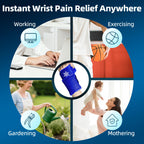 Comfytemp Wrist Ice Pack Wrap Carpal Tunnel Relief Wrist Brace, 2 Packs, FSA Eligible HSA, Gel Ice Packs for Injuries Reusable Wrap for Hand Pain, Hot Cold Compress Hand Brace, Dark Blue