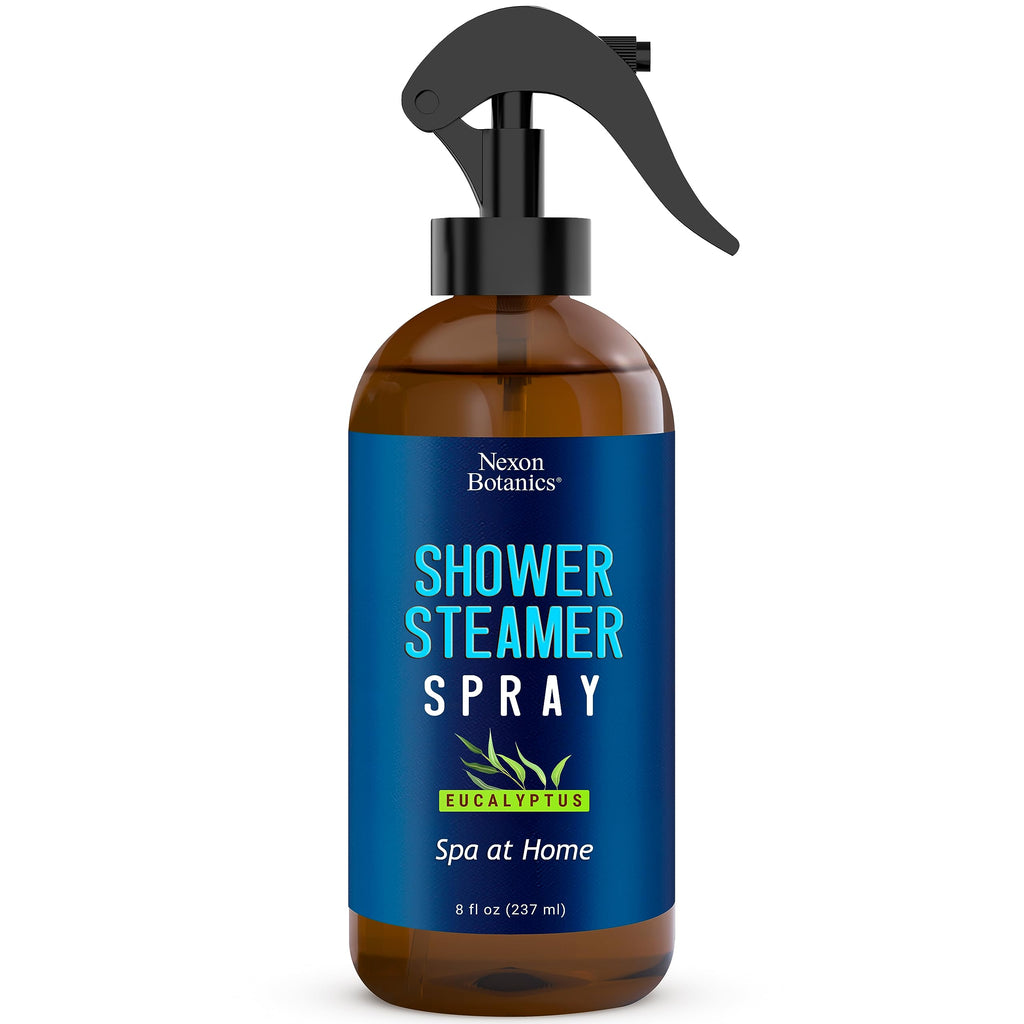 Eucalyptus Shower Spray – Aromatherapy Mist for Steam Showers & Sauna, 8 fl oz – Essential Oil Room & Bathroom Freshener - Nexon Botanics