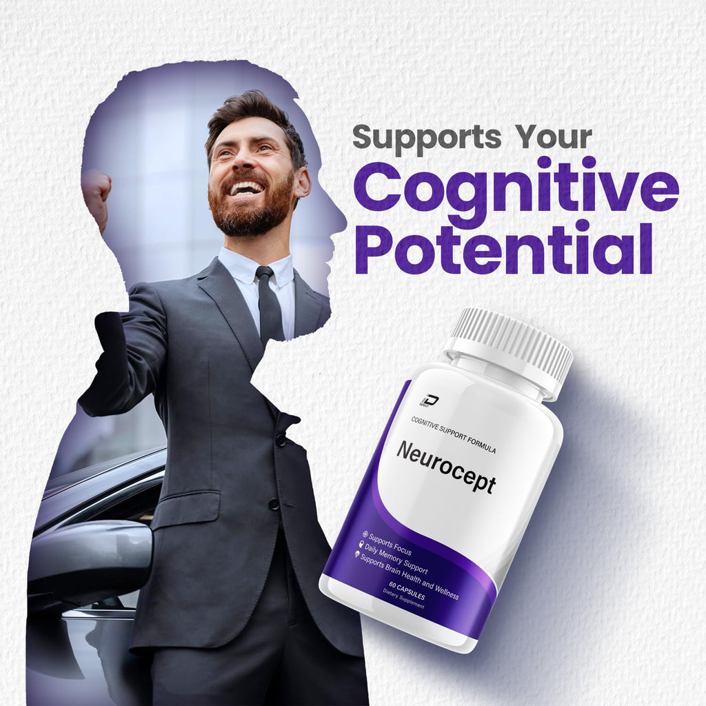 Neurocept Supplement Capsules – All Natural Maximum Strength Formula, Focus & Memory Support (5 Pack – 300 Capsules)