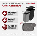 Rev-A-Shelf Double Pullout Garbage Trash Cans for Kitchen Cabinets, 35 Qt