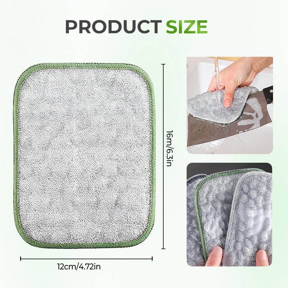 PETUPS Multipurpose Wire Dishwashing Rags for Wet and Dry, 2026 Reusable Metal Scrubbing Pads Sponge Cloths Towels Clean, Non Scratch Wire Dishcloth for Kitchen, Sinks, Pots, Pans (20pcs)