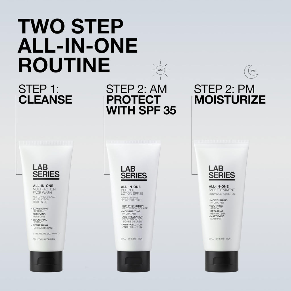 Lab Series Men's All-In-One Multi-Action Face Wash - Face Scrub - Cleanse and Purify Skin - Skin Care for Men, 3.4 Fl Oz