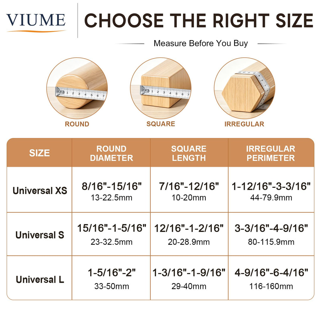 VIUME 32 Pcs Chair Leg Floor Protectors for Hardwood Floors Silicone Covers to Protect Wood Tile Floors Scratches Felt Pads Furniture Leg Caps Reduce Noise (Fit:1.3"-2")