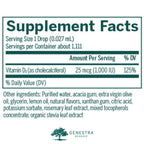 Genestra Brands D-Mulsion 1000 - Liquid Vitamin D Supplement - Natural Lemon Flavor - 1 Fl Oz