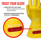 MAGID Insulating Electrical Gloves, Size 10, 12 Pair, Class 0 | Cuff Length - 11", Lineman, Electrician, Voltage Gloves Yellow, M011Y10