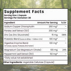Enerra Ovouria Breath and Gut Balance – Gut Health Probiotic with Magnesium Citrate, Zinc Gluconate, Probiotic Blend, Fresh Breath, Chronic Halitosis & Gut Health – 30 Capsules