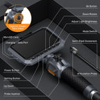 Teslong Two-Way Articulating Borescope, 5.5mm Slim Probe, 5.0'' Industrial Endoscope with Light, 5FT Flexible Snake Scope for Automotive, HVAC & Mechanics