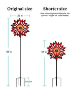 Cyan Oasis Kinetic Wind Spinners Outdoor - 83" H Wind Sculpture for Yard