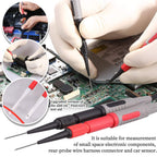 Bionso 25-Piece Multimeter Leads Kit, Professional and Upgraded Test Leads Set with Replaceable Gold-Plated Multimeter Probes, Alligator Clips, Test Hooks and Back Probe Pins.