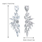 BriLove Women's Wedding Bridal Earrings Prom Dangle Earring Clear