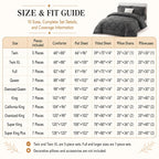 CozyLux Queen Comforter Set 88"x88" Dark Grey - 7 Piece Bed in a Bag